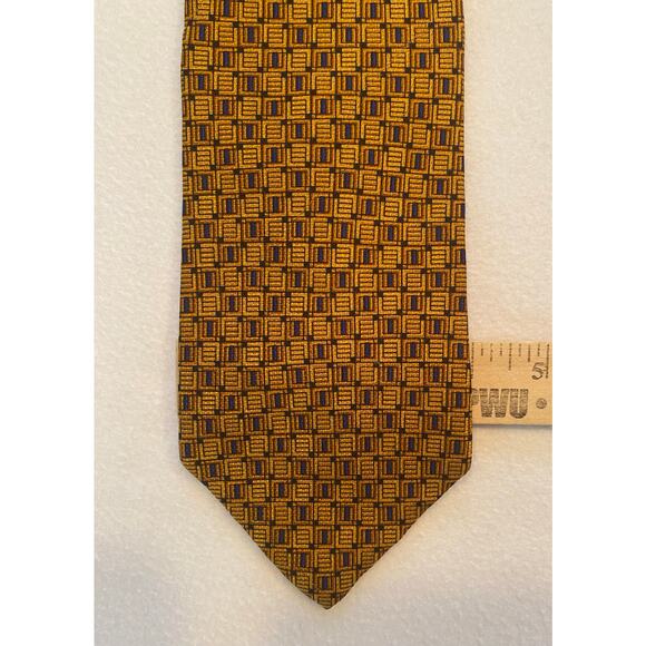 JZ Richards All Silk Handmade Necktie Geometric Elegant L:61” W:3.75” - Picture 2 of 4